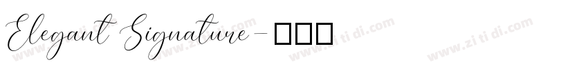 Elegant Signature字体转换